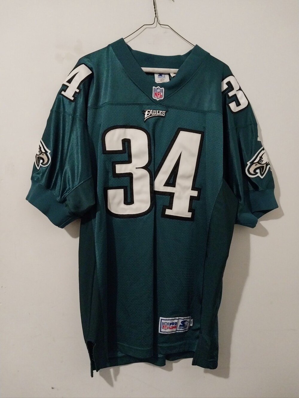 Starter Vtg. 90's Philadelphia Eagles Kevin Turner Authentic Home Jersey Size 48